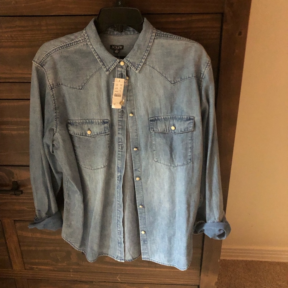 J. Crew Blue Button Down Shirt Classic Style